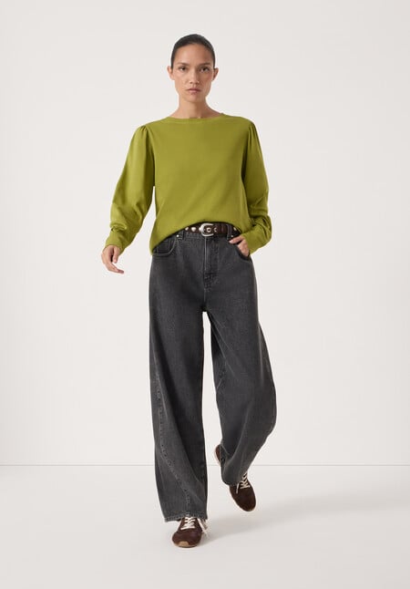 Emily Puff Sleeve Cotton Jersey Top