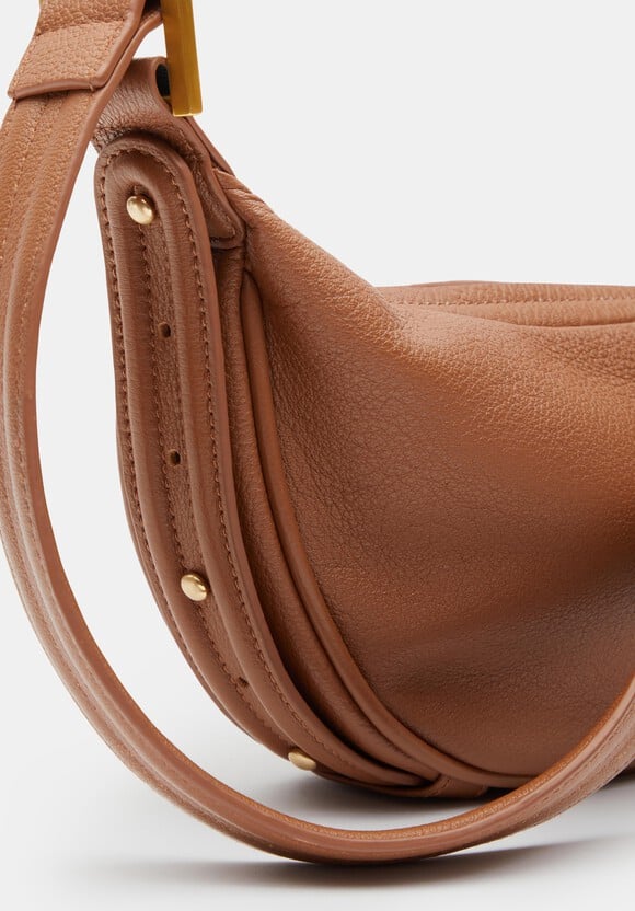 Rory Crescent Leather Crossbody Bag