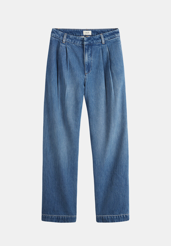Lya Pleated Wide Leg Jeans