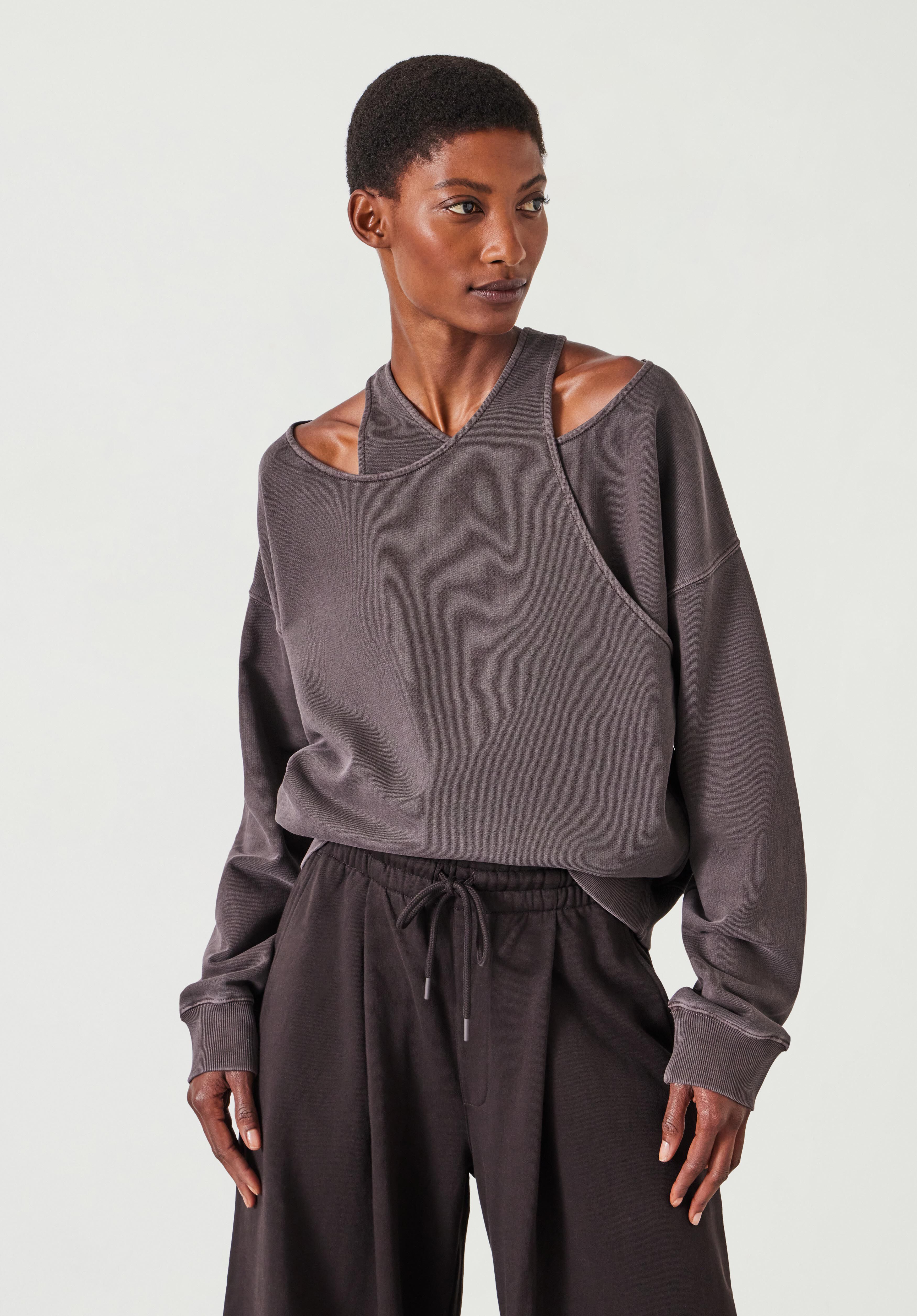 Layered sweatshirt deals