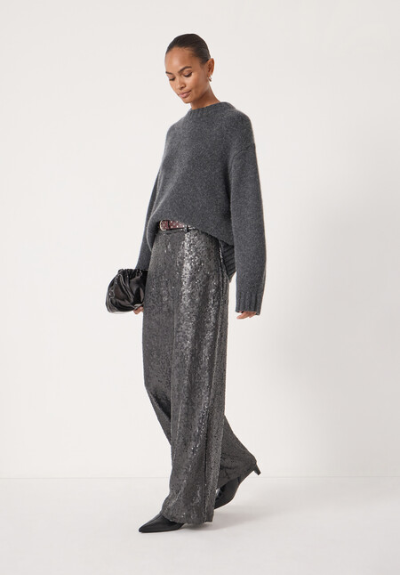 Sequin Wide Leg Trouser