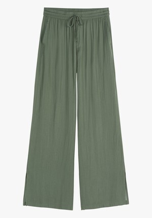 Wide Leg Satin Trousers