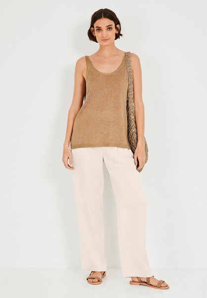 Scoop Metallic Knitted Vest