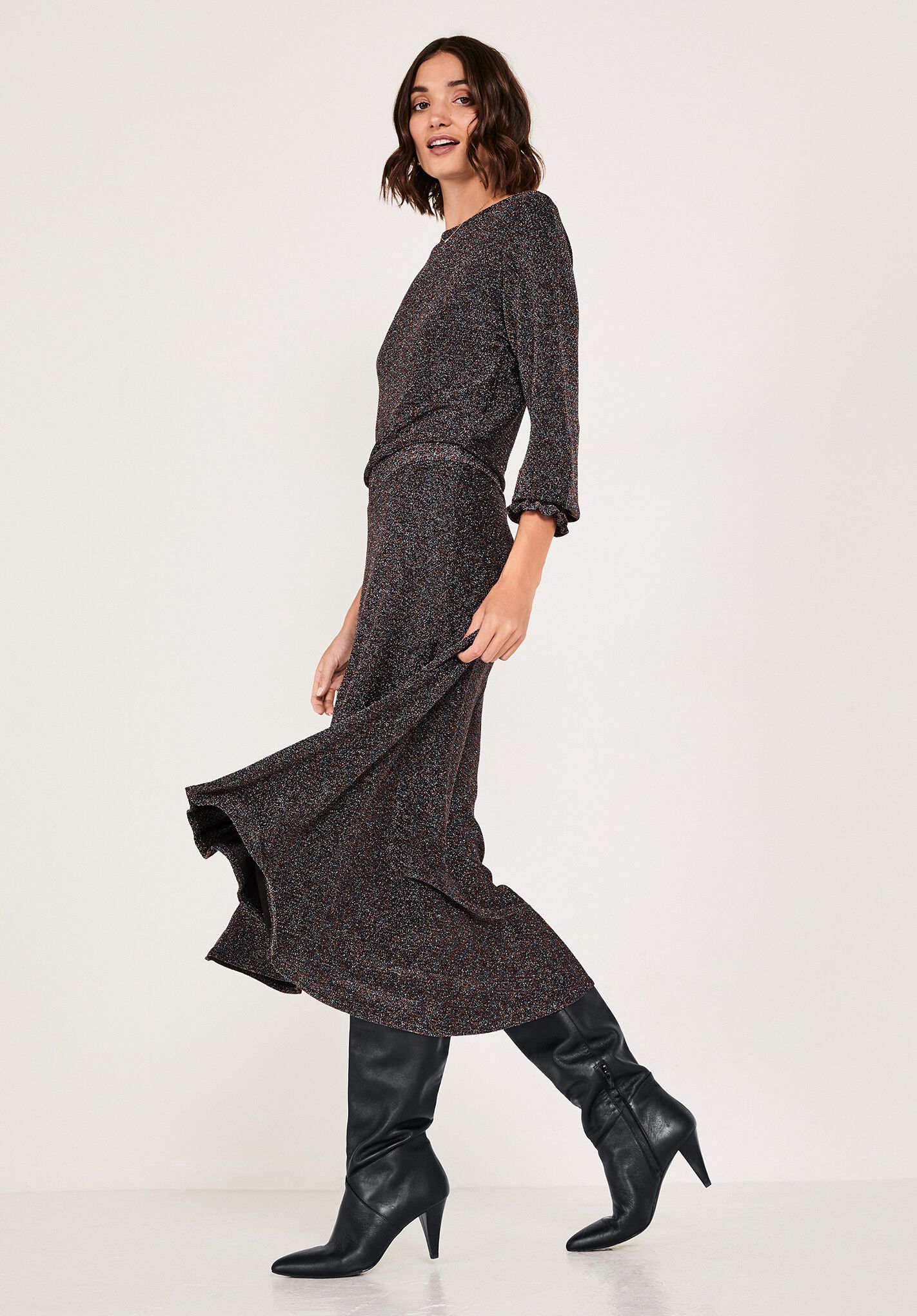 glitter midi dress uk