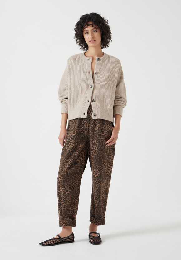 Button Front Rib Cardigan