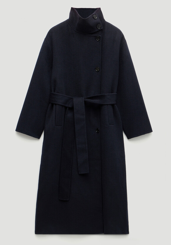 Pure Wool Double Faced Belted Coat