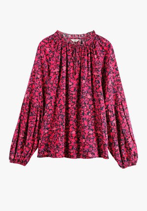 Keily Balloon-Sleeve Blouse