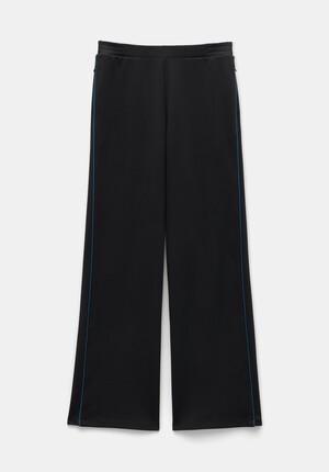 Melony Pipe Detail Straight-Leg Trousers