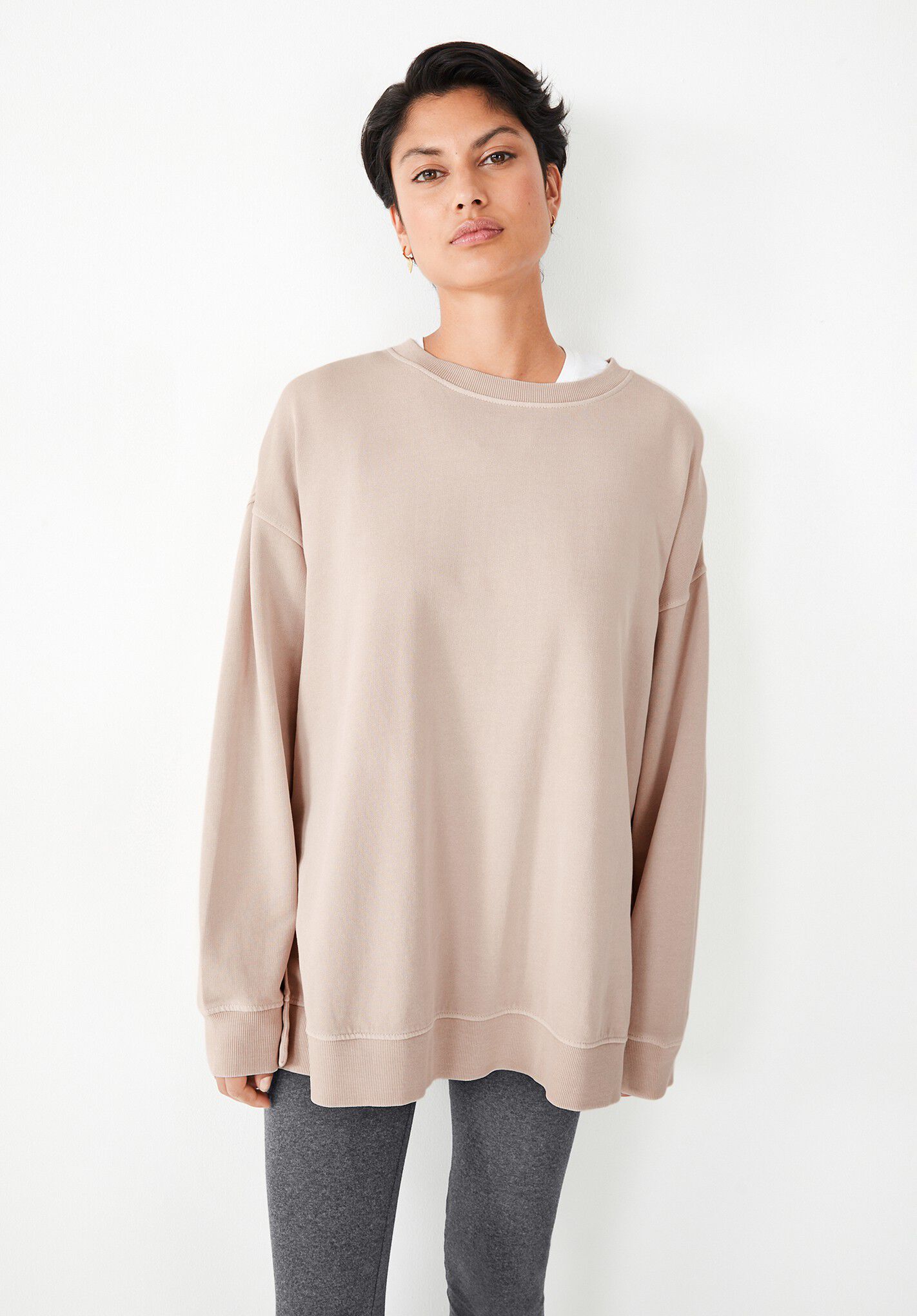 Oversized beige clearance sweatshirt