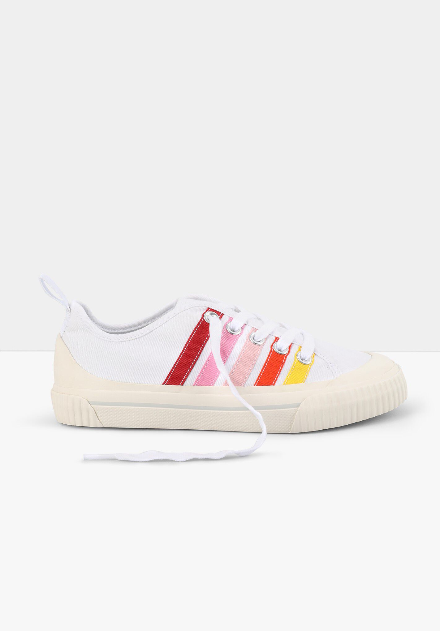 pink canvas trainers