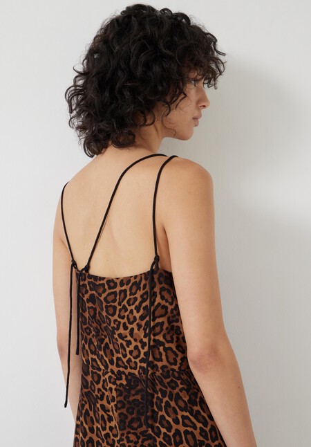 Printed Midi Slip Dress