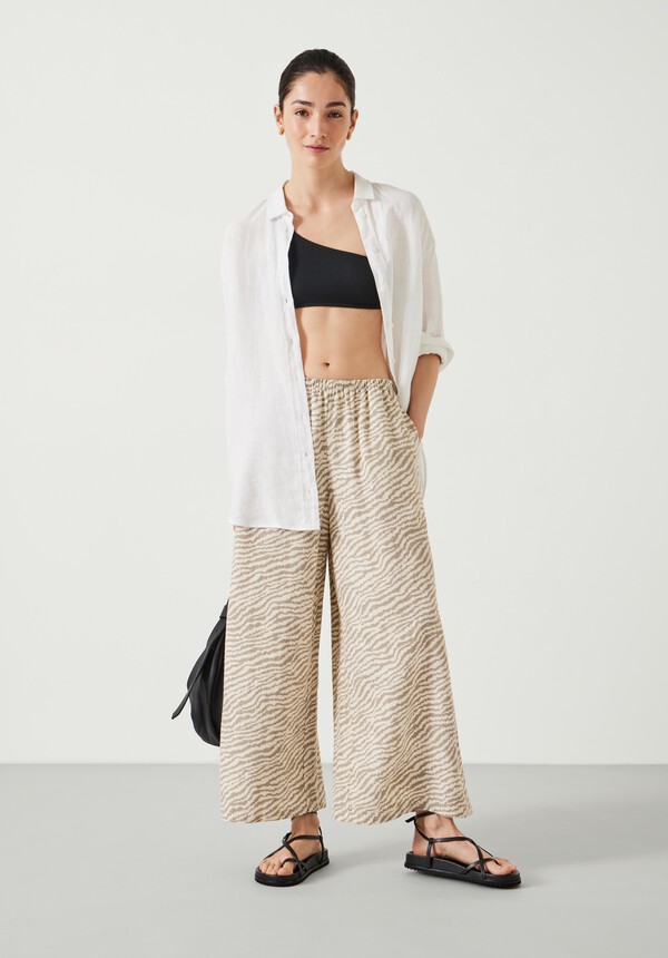 Melissa Linen Wide Leg Trousers