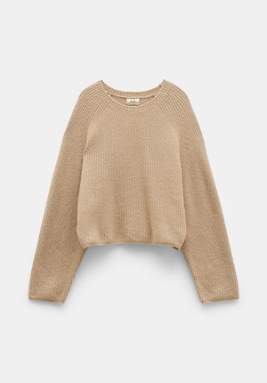 Tamar Ribbed Crew Neck Jumper With Wool