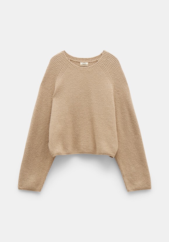 Tamar Ribbed Crew Neck Jumper With Wool