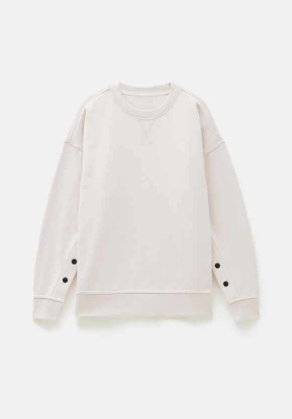 Popper Detail Sweatshirt