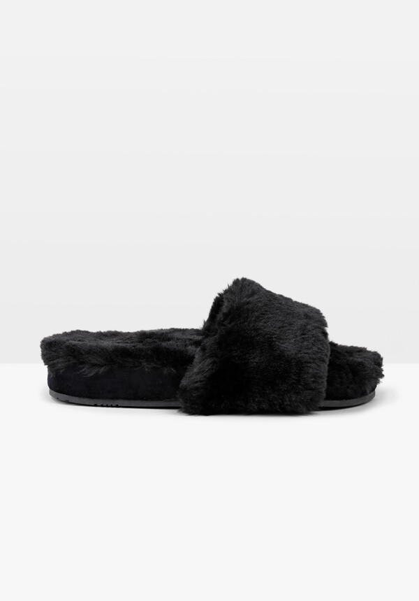 Bina Faux Fur Slides