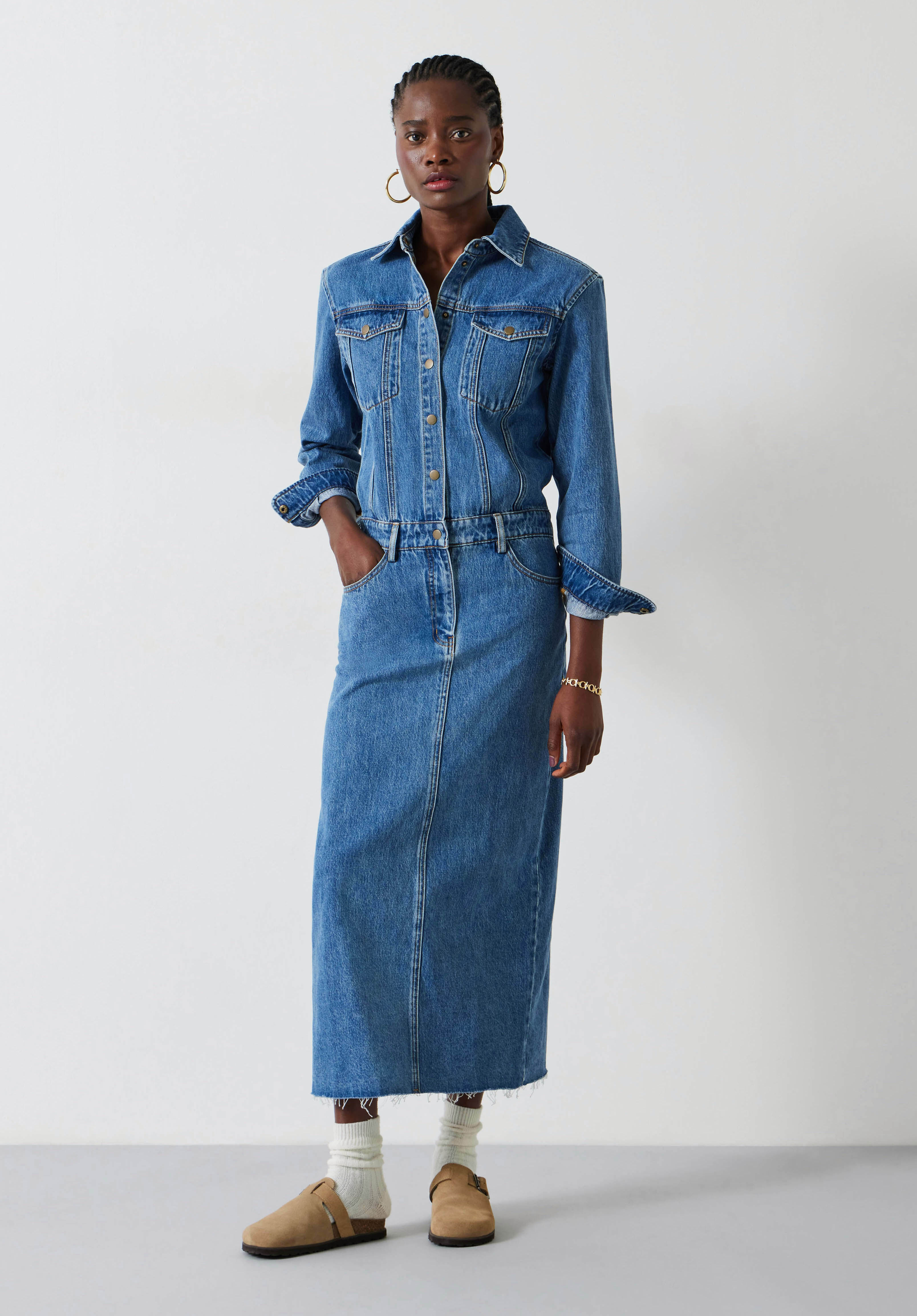 Maxi shop jean dress