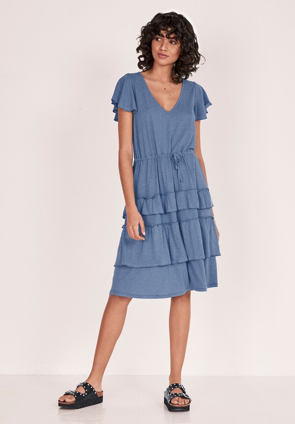 Alana Frill V Mini Dress