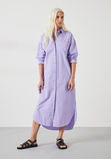 Sahra Cotton Midi Shirt Dress