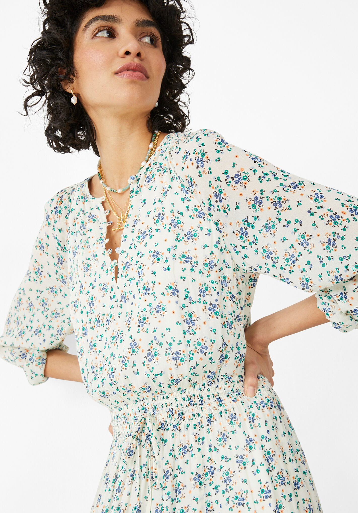Lisa Midi Dress Mini Meadow Floral hush