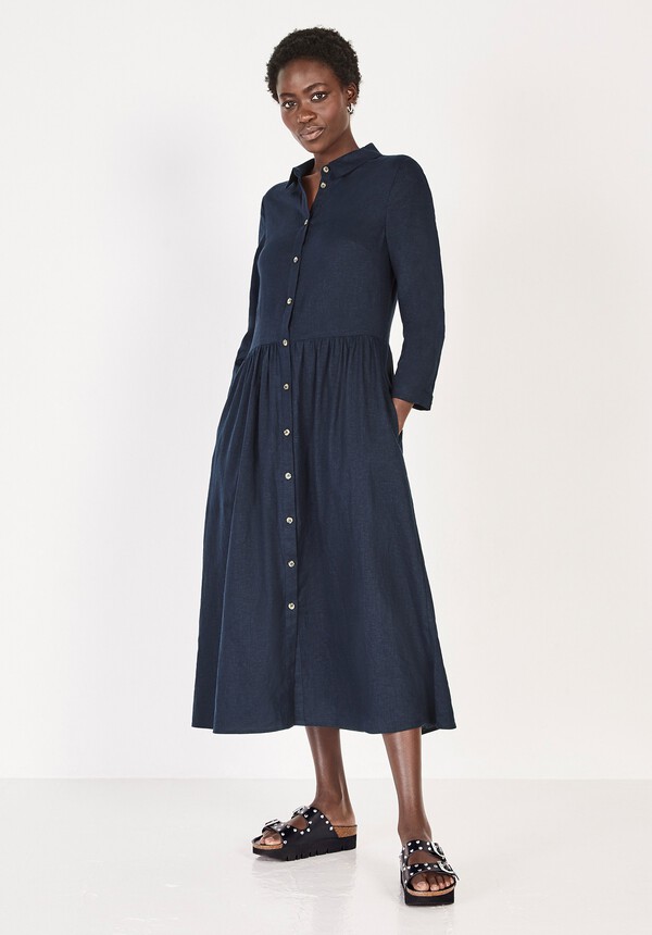 Shani Linen Midi Dress