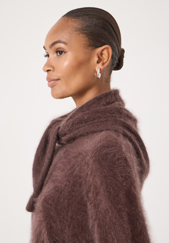 Brushed Cashmere Triange Scarf