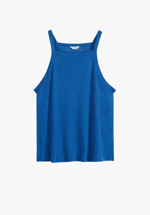 Halter Neck Linen Blend Vest