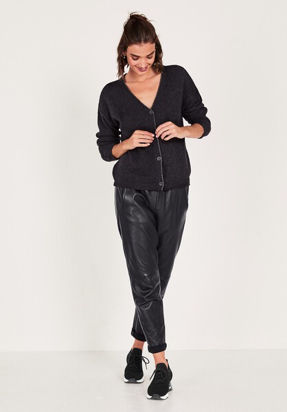 Etta Metallic Trim Cardigan