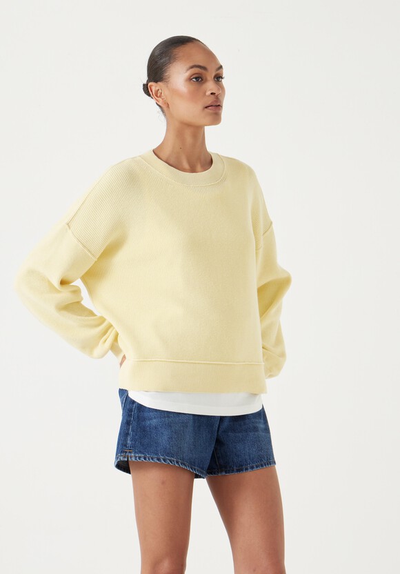 Cotton Boxy Rib Jumper