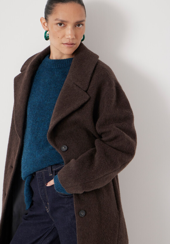 Italian Wool Cocoon Coat