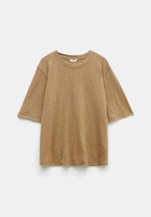 Elora Crew Neck Linen T-Shirt
