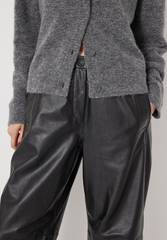Leather Jack Barrel Trousers