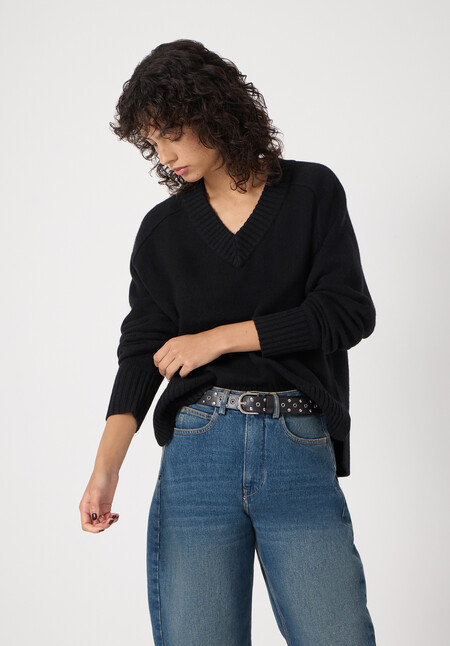 Erica Merino Wool V Neck Jumper