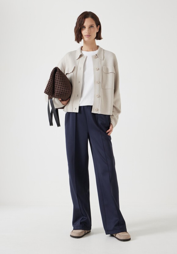 Knitted Button Through Shirt Jacket