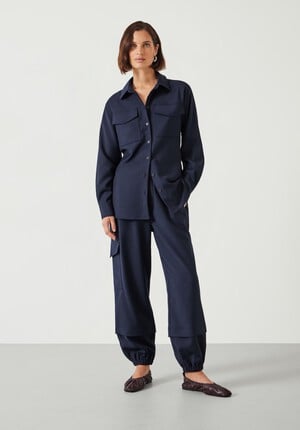 Ava Wool Cargo Trousers