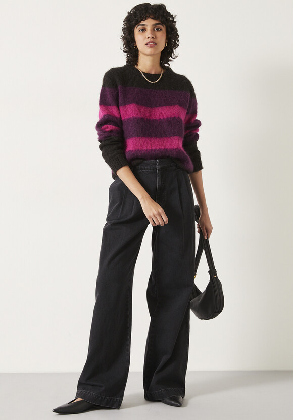 Keara Brushed Fluffy Stripe Jumper
