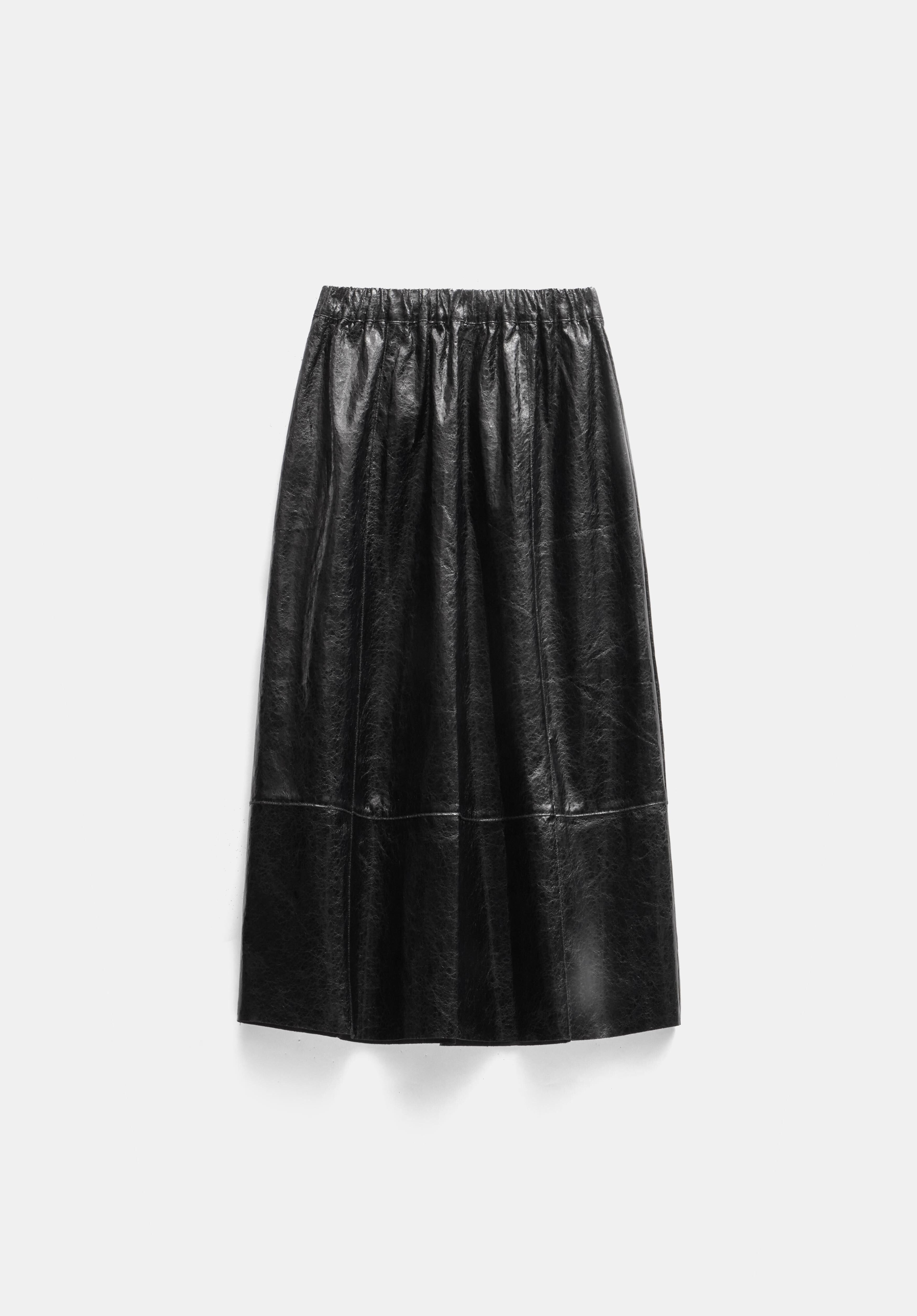 Air Flow Balloon Midi Skirt | Black | hush