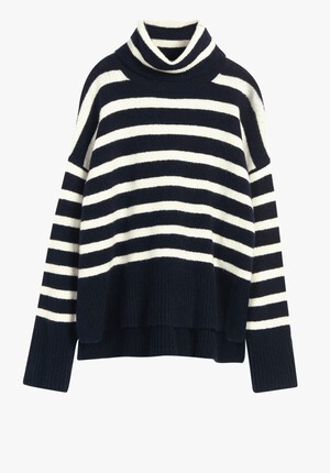 Rhona Striped Roll Neck Jumper