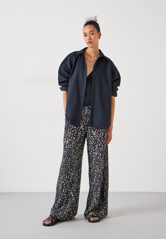 Layla Print Tie Waist Trousers