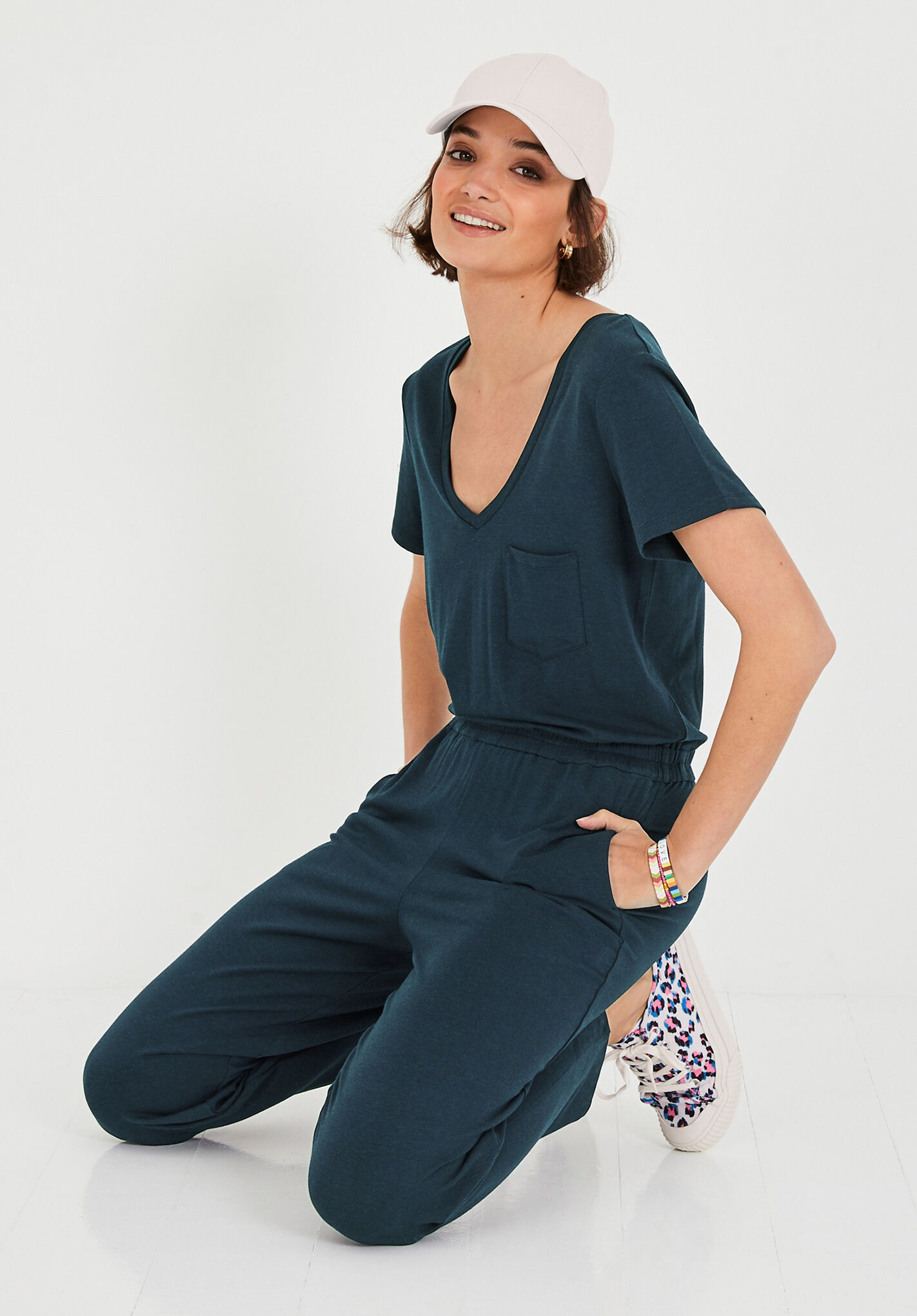 Hush v neck jersey jumpsuit Clearance