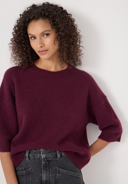 Short Sleeve Chunky Cashmere Tee