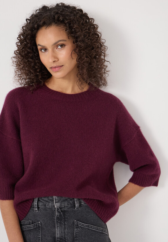 Short Sleeve Chunky Cashmere Tee