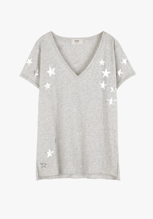 Star V-Neck Slub T-Shirt