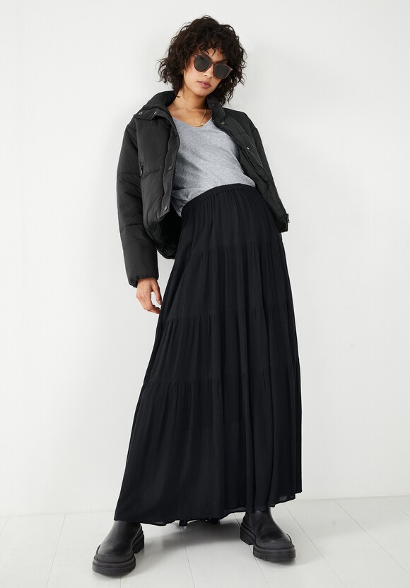 divka“B A S I C S” Stretch Skirt black 2（Plus Black Stretch Denim 