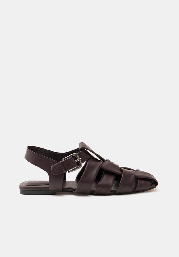 Leather Caged Fisherman Sandals