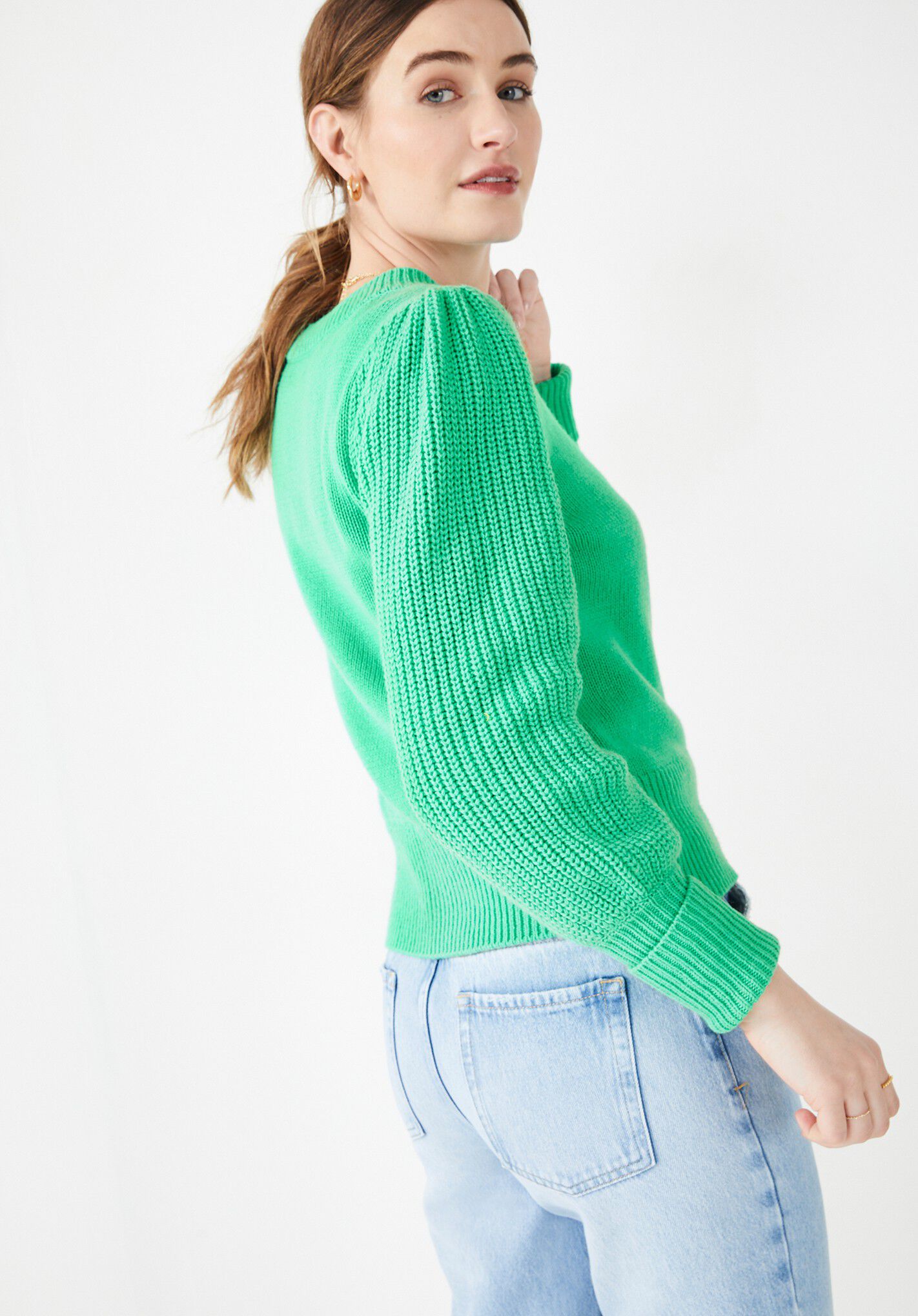 Mint green jumper womens top