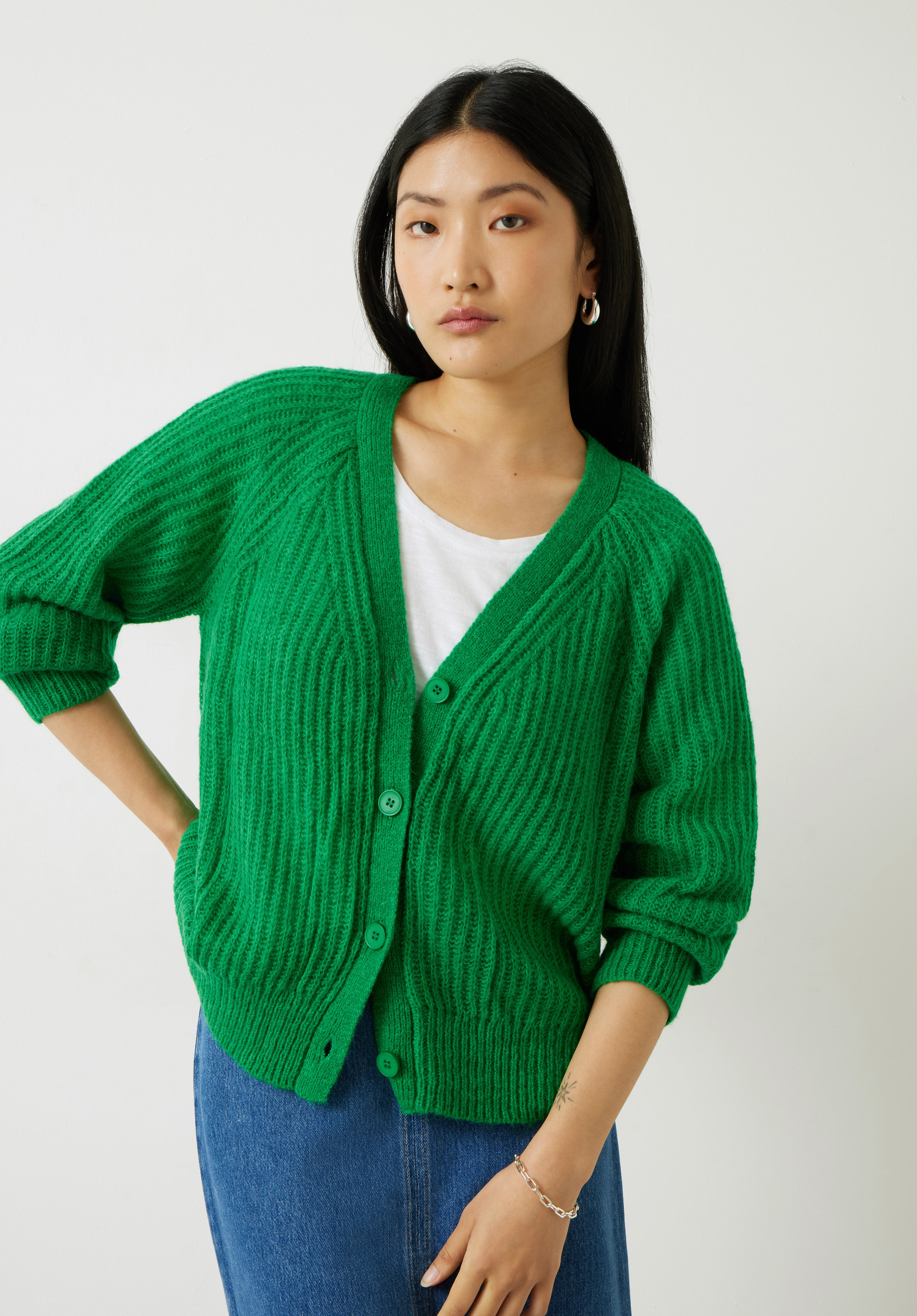 TURN OVER KNIT CARDIGAN