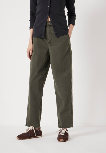 Tapered Leg Casual Trousers