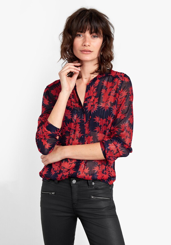 Alessia Metallic Stripe Shirt