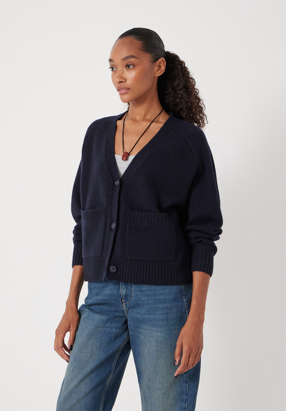 Daisy Merino Wool V Neck Cardigan